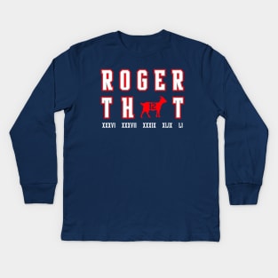 roger that 12 Kids Long Sleeve T-Shirt